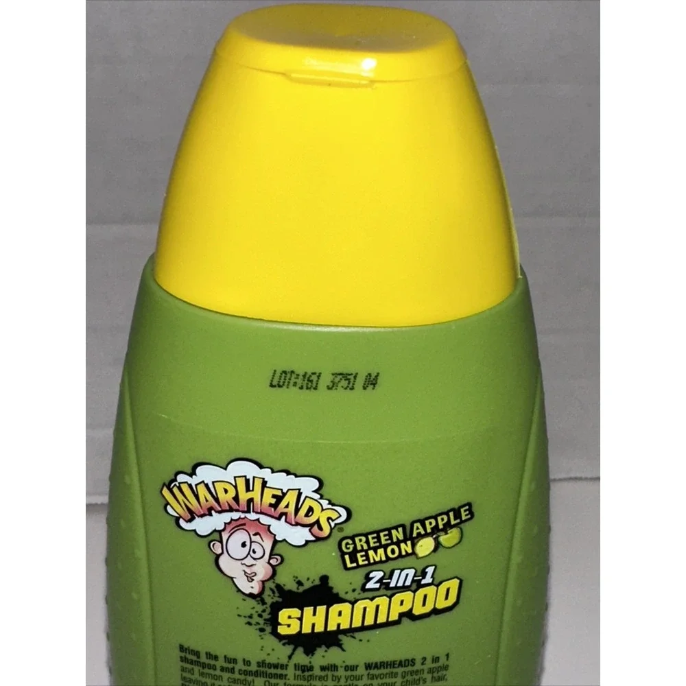 Warheads Green Apple Lemon 2-in-1 Shampoo and Conditioner 14oz Paraben Free